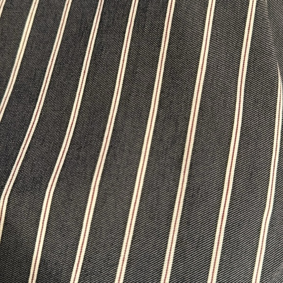 Lane Bryant striped career stretch ankle pants flat front straight Sz 14 - Picture 4 of 6